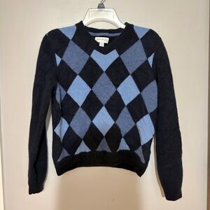 John W Nordstrom 100% Cashmere Plaid Sweater
